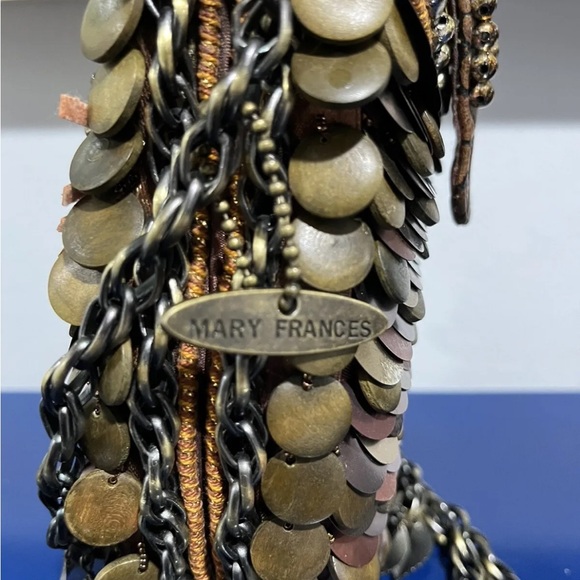 Mary Frances What A Hoot Owl Bird Purse Crossbody Bag Beaded Jeweles RARE NEW - Picture 6 of 9